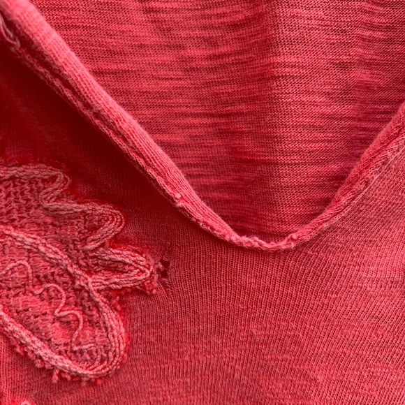 Lucky Brand Embellished Coral LS Tee - Picture 8 of 8